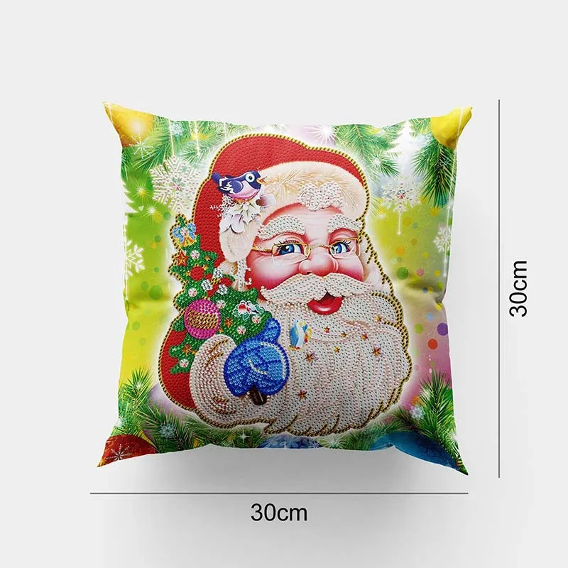 5D Diamond Painting Kissenbezug 30x30cm Weihnachtsmann