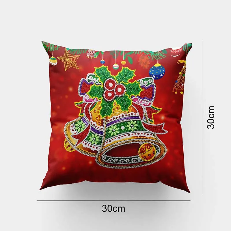 5D Diamond Painting Kissenbezug 30x30cm Glocke