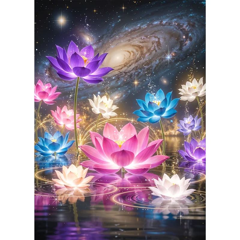 5D Diamond Painting – Lotus Galaxy
