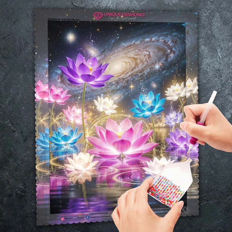 5D Diamond Painting – Lotus Galaxy