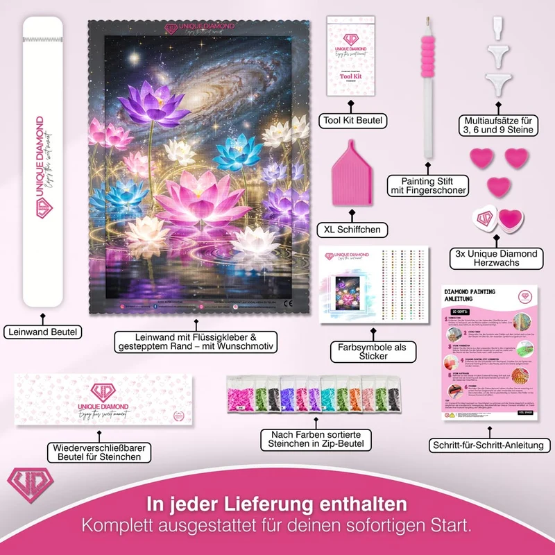 5D Diamond Painting – Lotus Galaxy