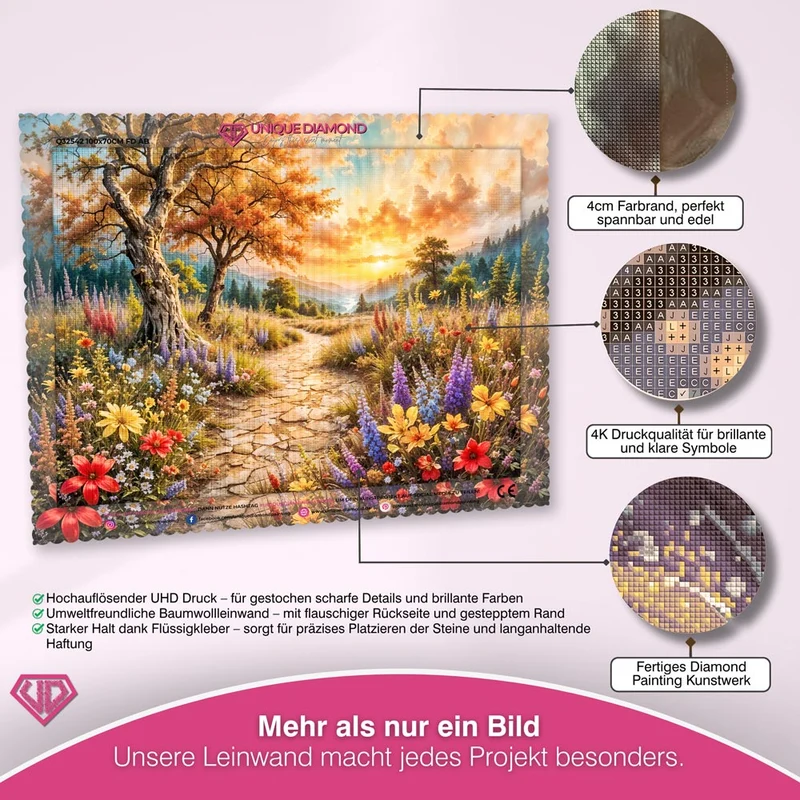 5D Diamond Painting – Pfad ins Abendgold