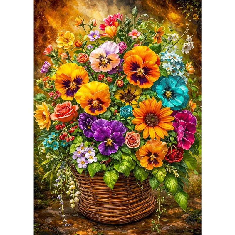 5D Diamond Painting – Blooming Basket