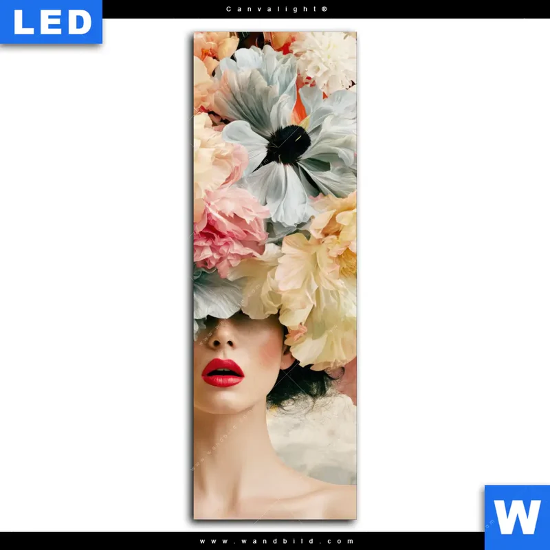 Canvalight® Leuchtbild | Florale Diva | Schmal