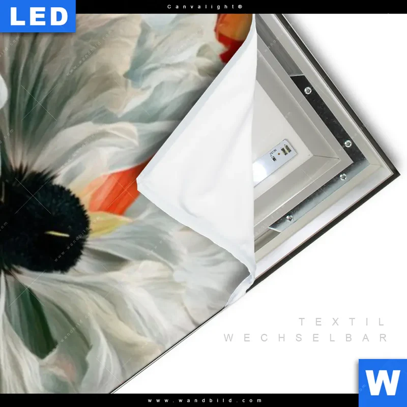 Canvalight® Leuchtbild | Florale Diva | Schmal
