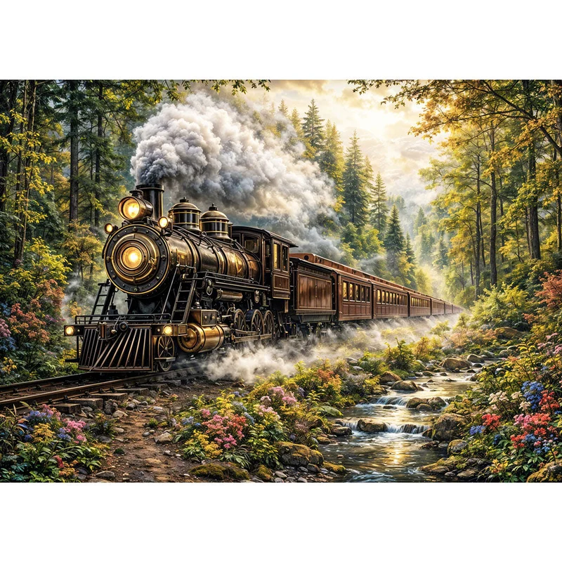 5D Diamond Painting – Journey Through the Pines