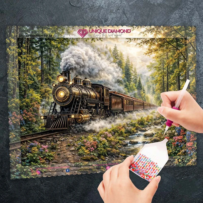 5D Diamond Painting – Journey Through the Pines