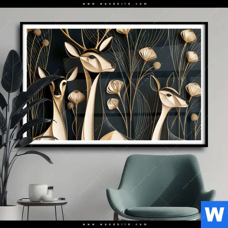 Poster | Rehe - Anmut des Waldes | Querformat