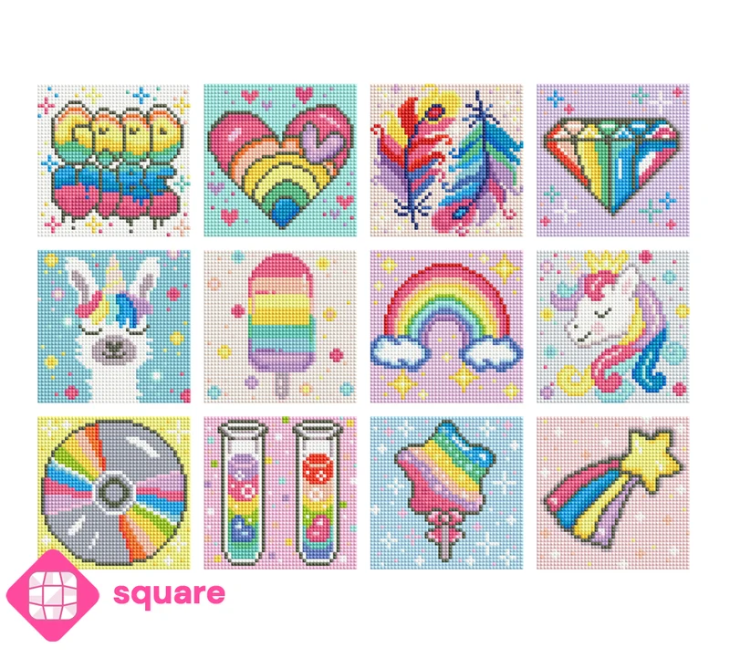 Diamond Painting - Carat Art Design - Mini Set Rainbow