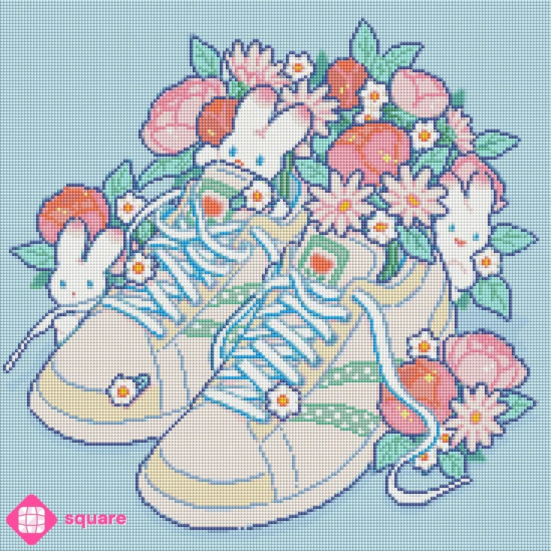 Diamond Painting - Hiroko - Forget me not sneakers
