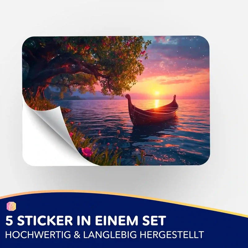 Aufkleber 5er-Set - Wo Träume anlegen