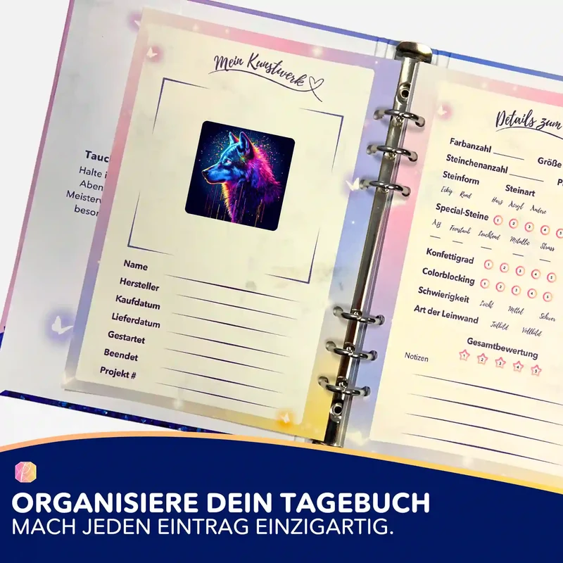 Aufkleber 5er-Set - Krafttier Wolf: Klarheit & Instinkt