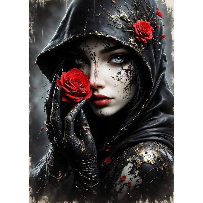 5D Diamond Painting – Rose of Shadows