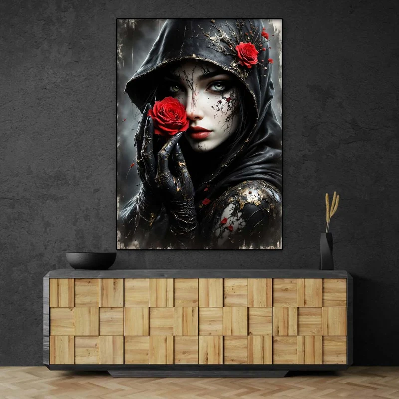5D Diamond Painting – Rose of Shadows