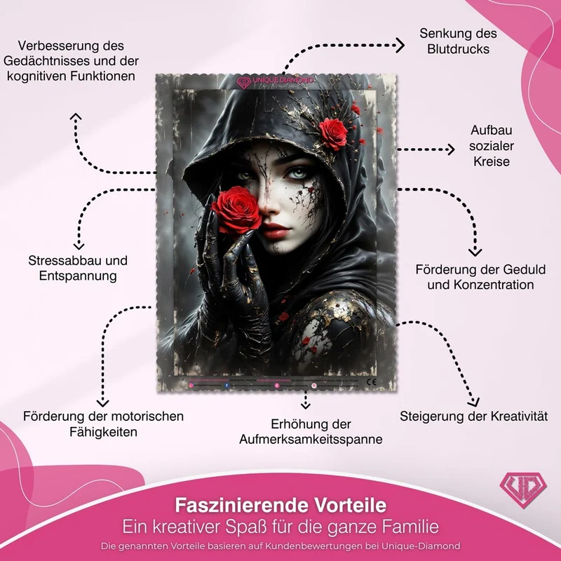 5D Diamond Painting – Rose of Shadows