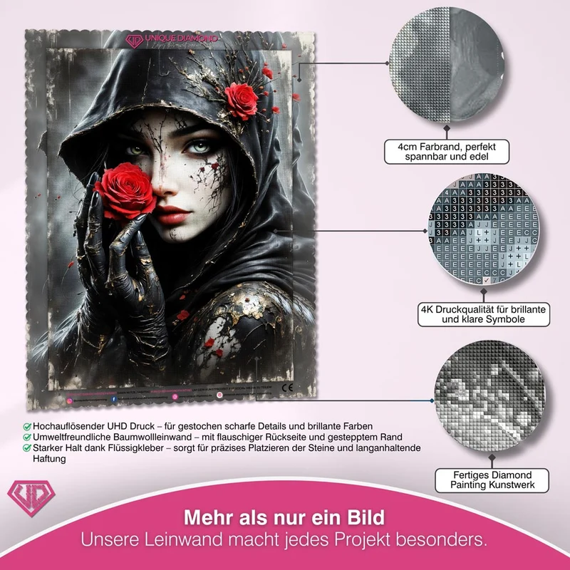 5D Diamond Painting – Rose of Shadows