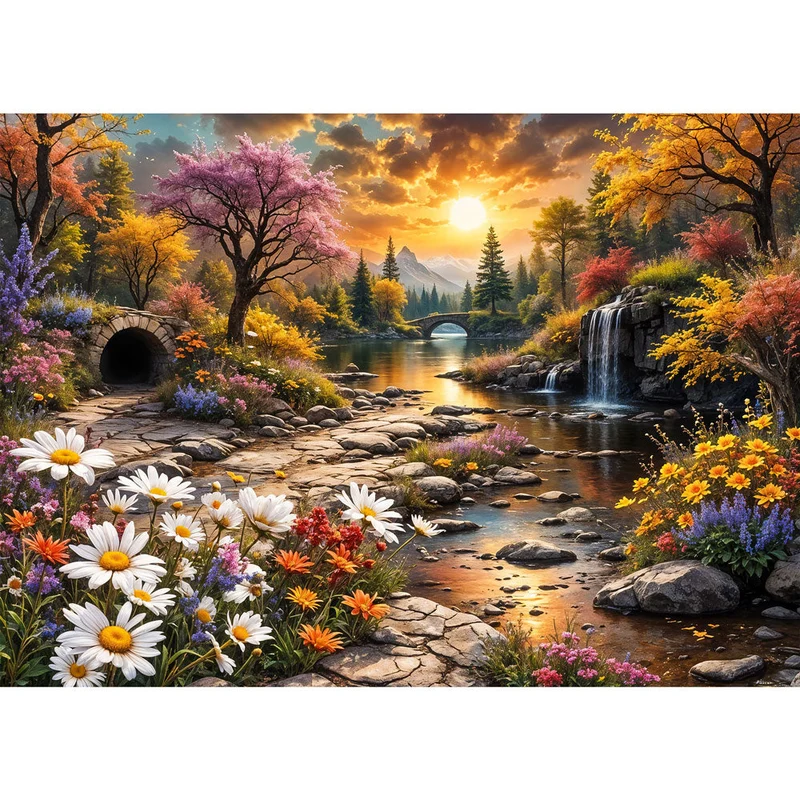 5D Diamond Painting – Golden Serenity