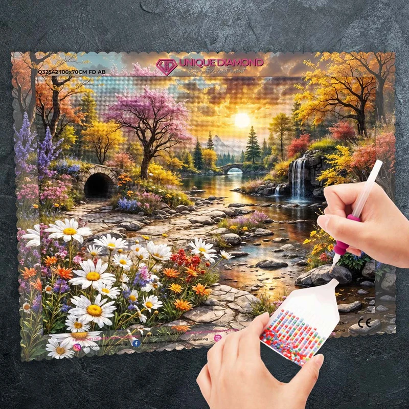 5D Diamond Painting – Golden Serenity