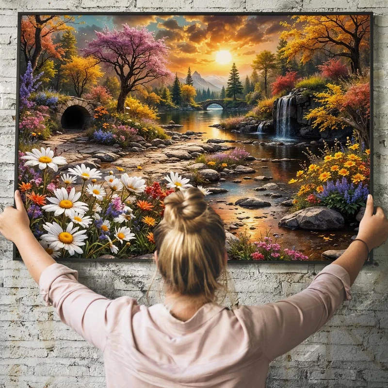 5D Diamond Painting – Golden Serenity