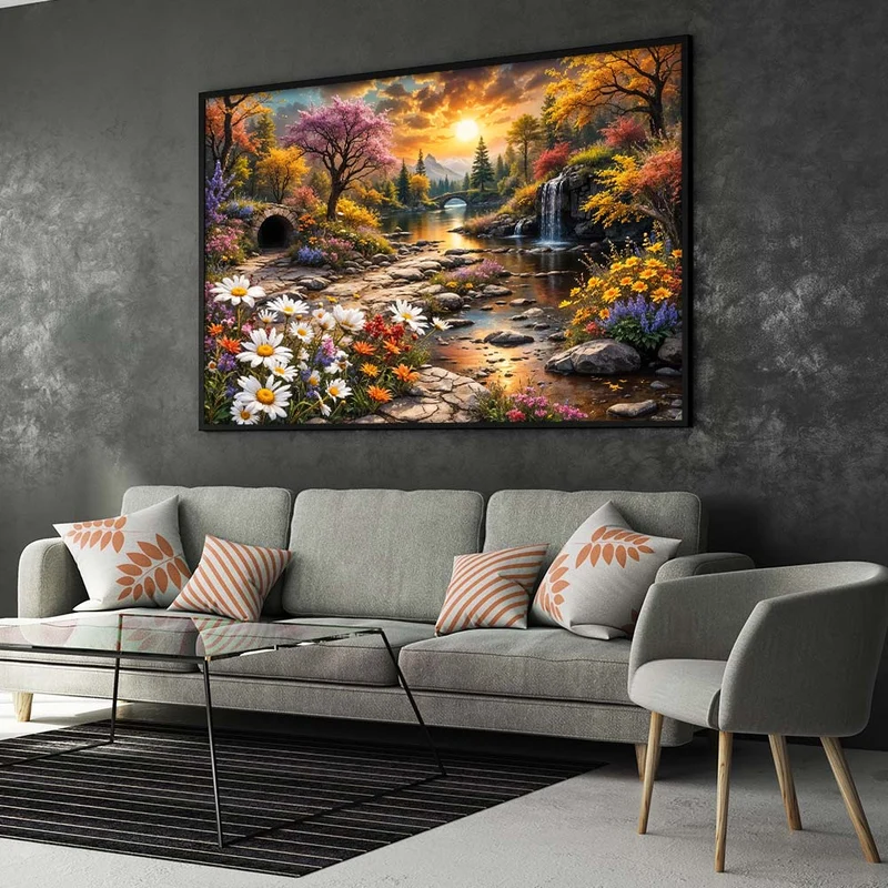 5D Diamond Painting – Golden Serenity