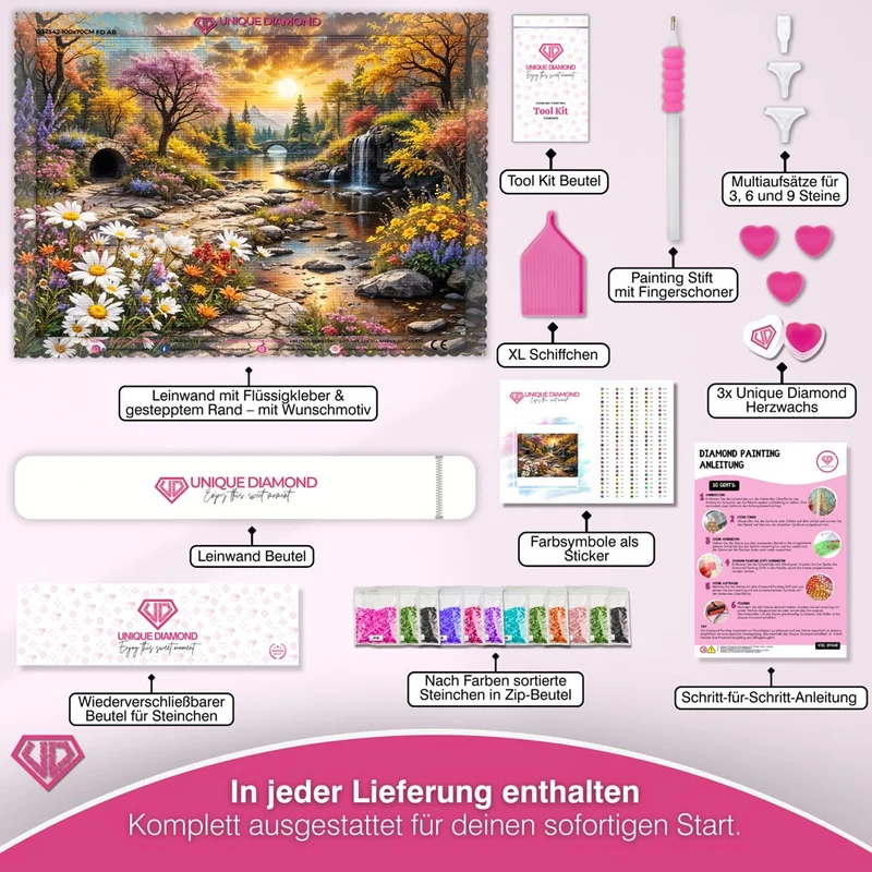 5D Diamond Painting – Golden Serenity