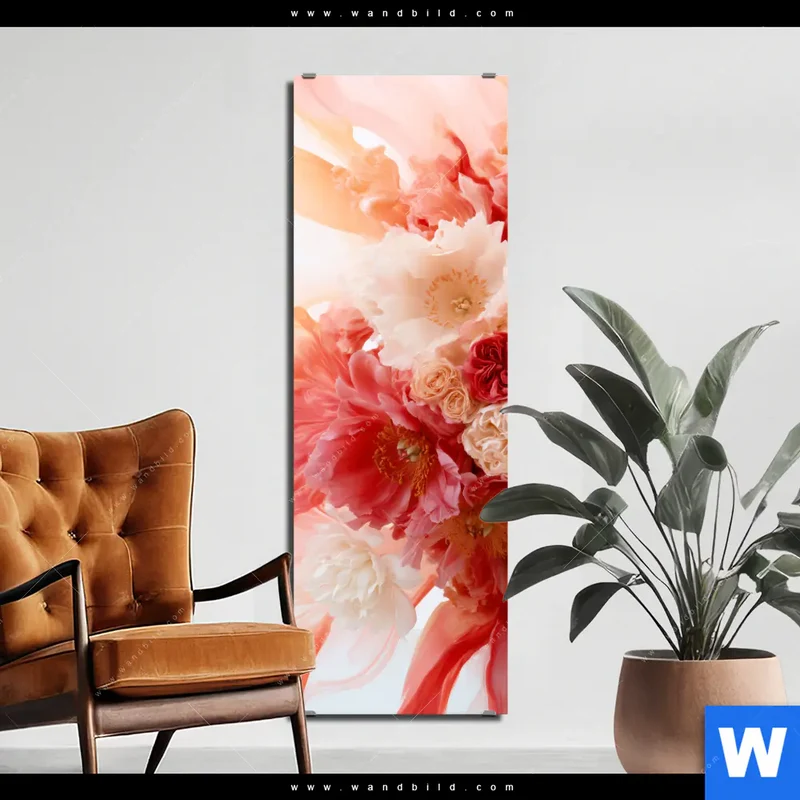 Alu-Dibond Bild | Florale Explosion | Schmal