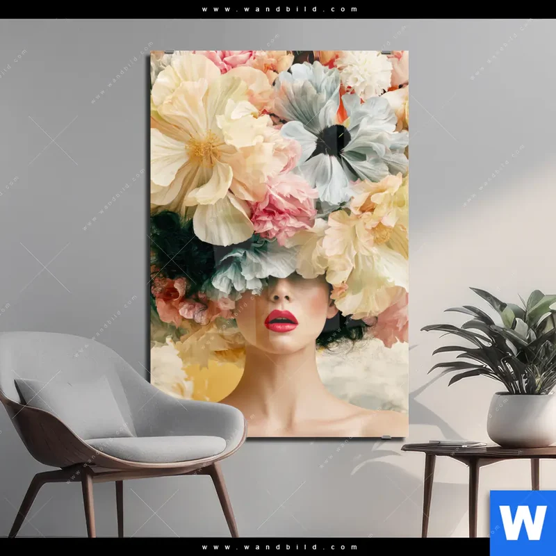 Acrylglasbild | Florale Diva | Hochformat