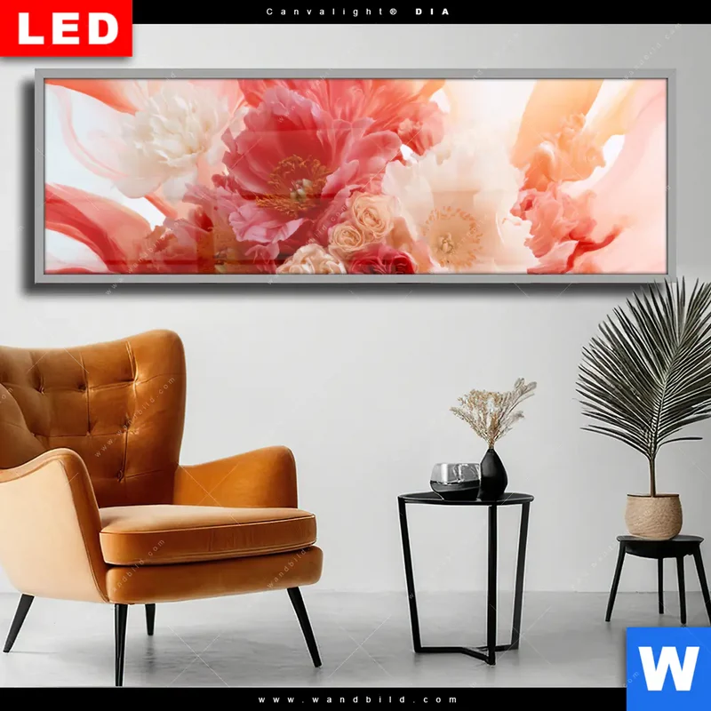 Wechselmotiv Acrylglas Canvalight® DIA | Florale Explosion | Panorama