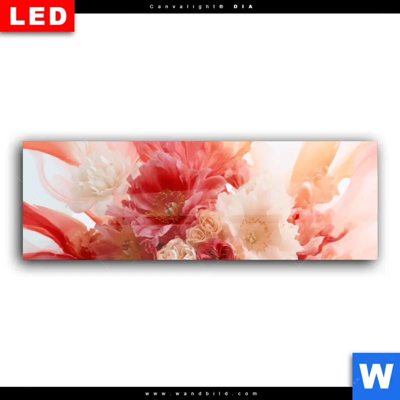 Wechselmotiv Acrylglas Canvalight® DIA | Florale Explosion | Panorama