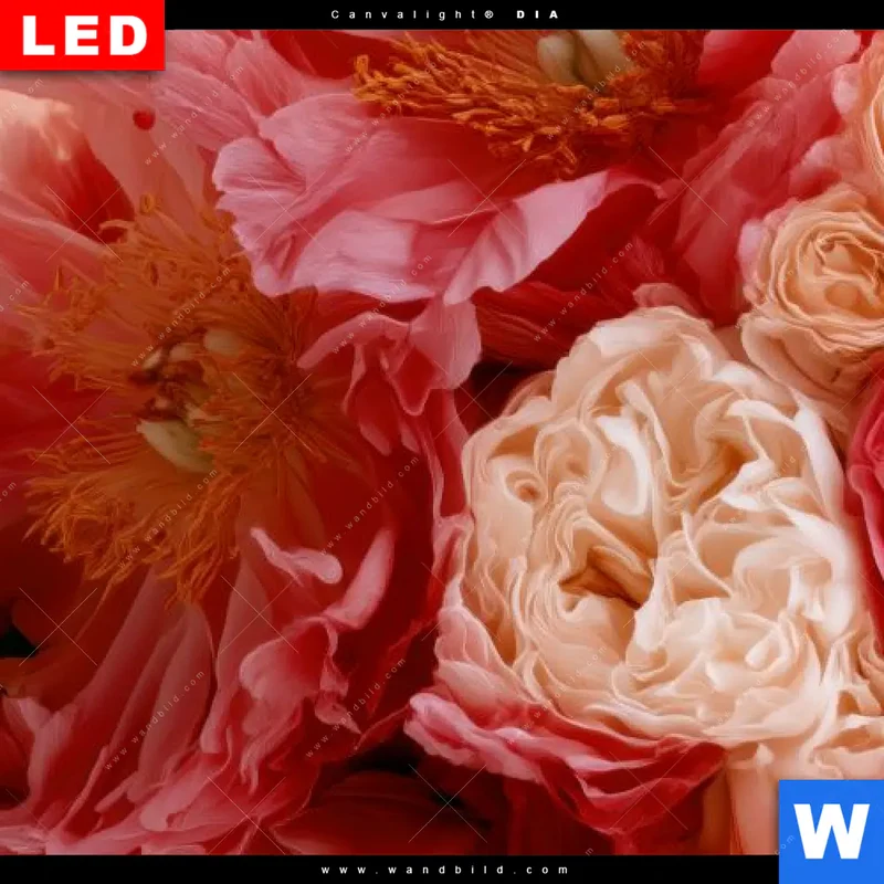 Wechselmotiv Acrylglas Canvalight® DIA | Florale Explosion | Panorama