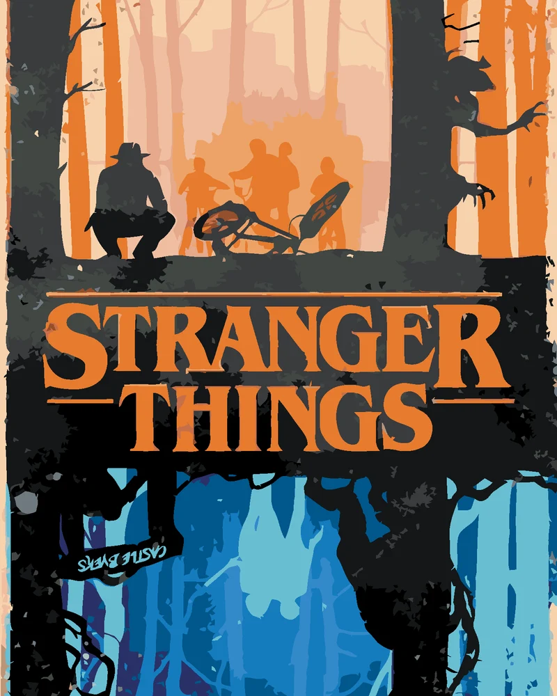 Diamond painting - STRANGER THINGS - KOPFÜBER
