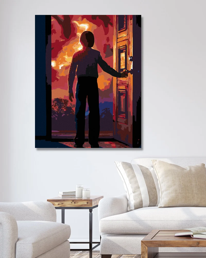 Diamond painting - STRANGER THINGS - WILL BYERS IN DER TÜR UND KNOCHENMARKFRESSER