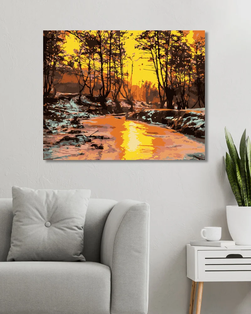 Diamond painting - KALTER SONNENUNTERGANG