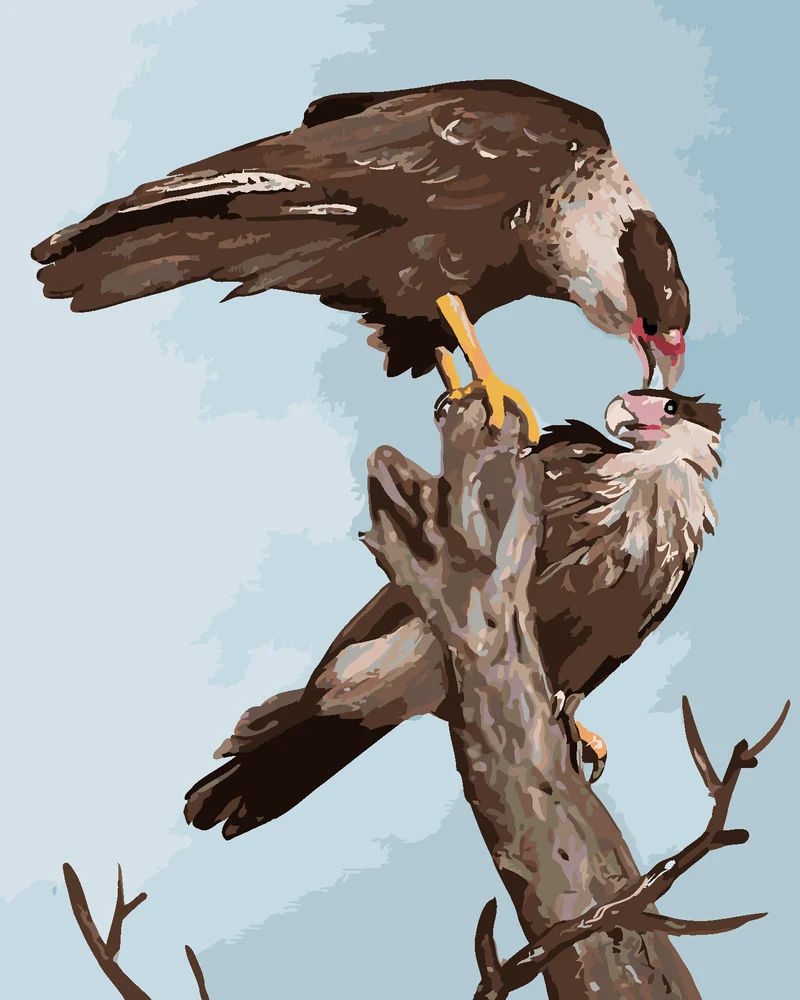 Diamond painting - GEIER AUF EINEM BAUM (D. RUSTY RUST)LIEGENDER GEPARD (D. RUSTY RUST)