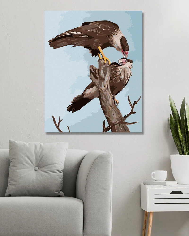 Diamond painting - GEIER AUF EINEM BAUM (D. RUSTY RUST)LIEGENDER GEPARD (D. RUSTY RUST)