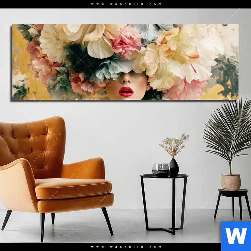 Aluminiumbild gebürstet | Florale Diva | Panorama