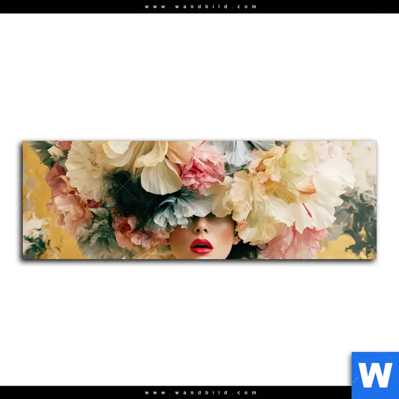 Aluminiumbild gebürstet | Florale Diva | Panorama