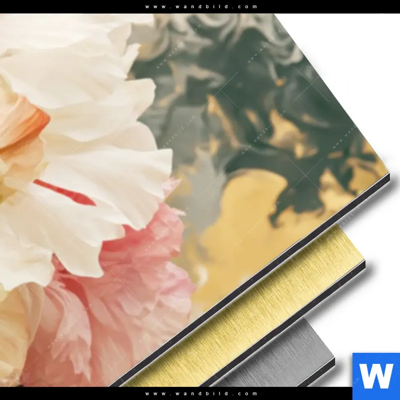 Aluminiumbild gebürstet | Florale Diva | Panorama