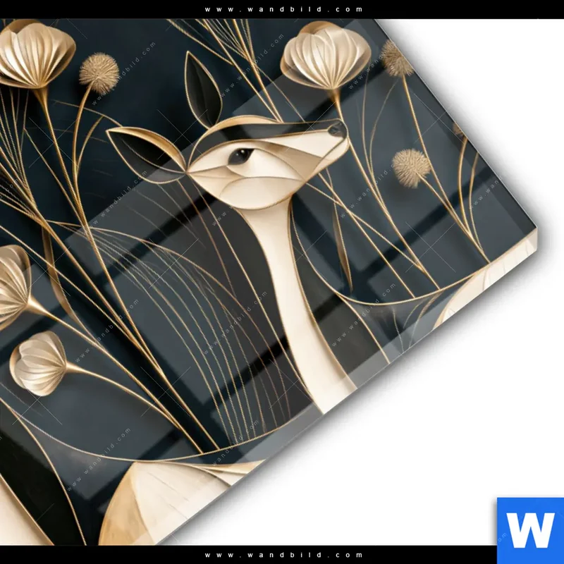 Acrylglasbild | Rehe - Anmut des Waldes | Querformat
