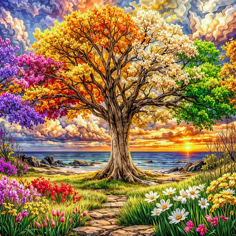 5D Diamond Painting – Seasons of Life
