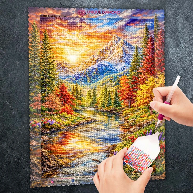 5D Diamond Painting – Emberpeak Serenity
