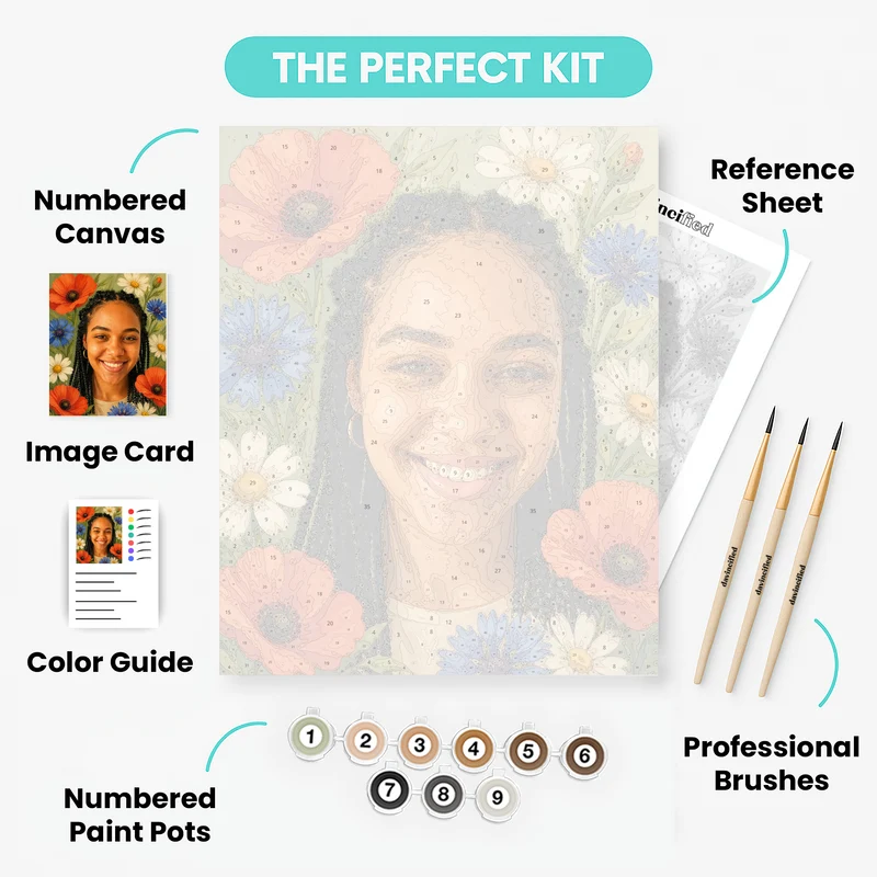 Wildflower Bloom - Custom Paint by Numbers Kit