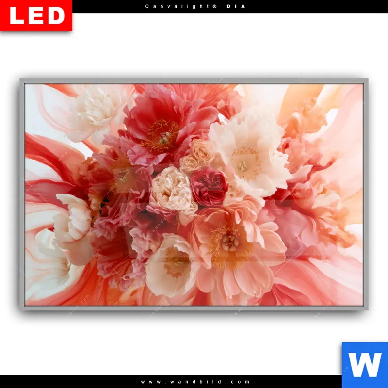 Leuchtbild Acrylglas Canvalight® DIA | Florale Explosion | Querformat