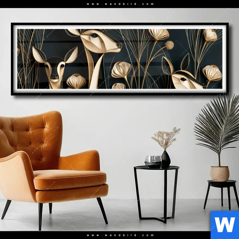 Poster | Rehe - Anmut des Waldes | Panorama