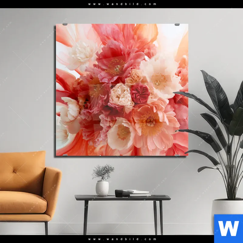 Acrylglasbild | Florale Explosion | Quadrat