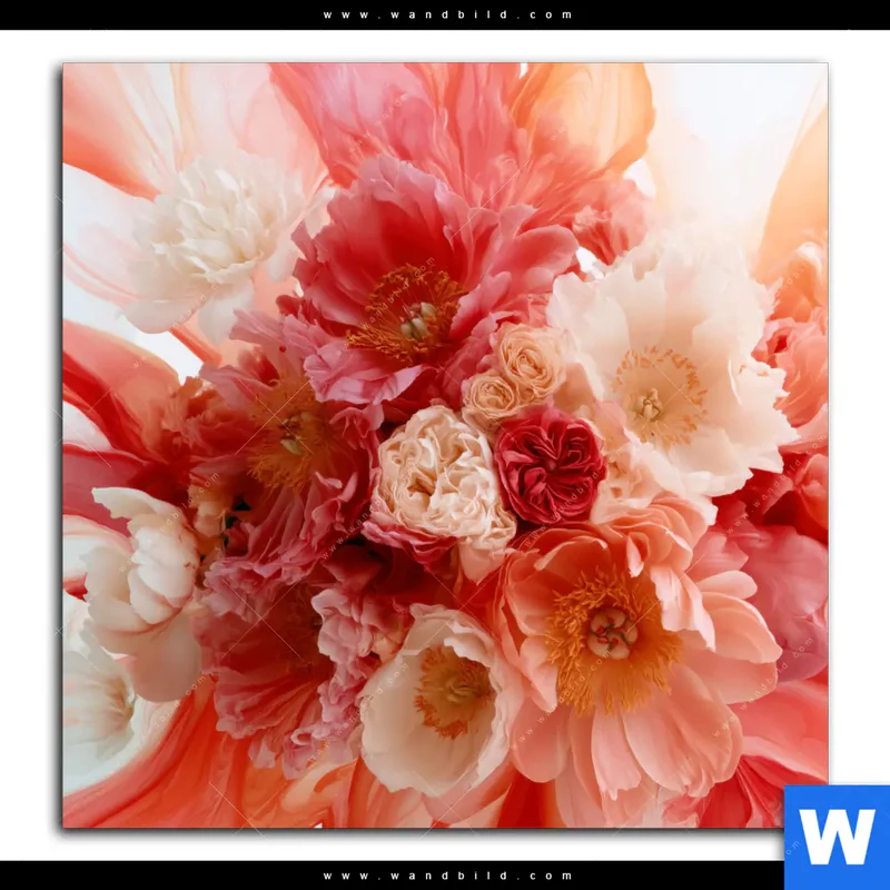 Acrylglasbild | Florale Explosion | Quadrat