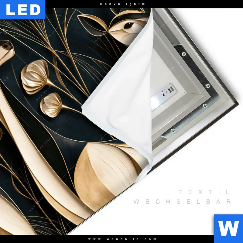 Canvalight® Leuchtbild | Rehe - Anmut des Waldes | Quadrat