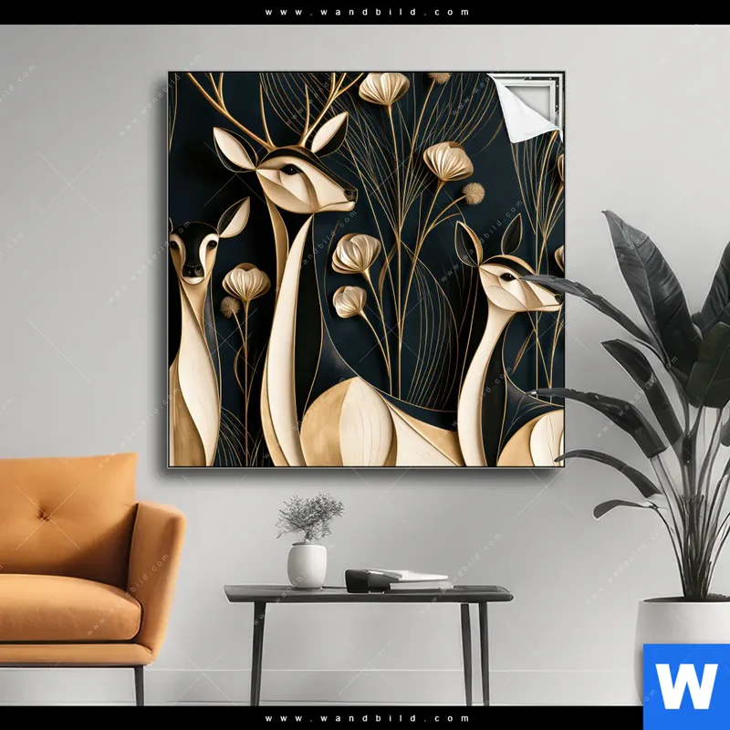 Spannbild | Rehe - Anmut des Waldes | Quadrat
