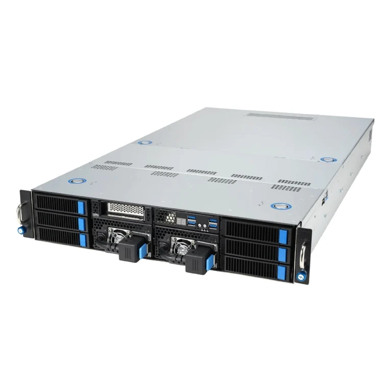 ASUS ESC4000A-E12 2U Rackmount Single 9004 Series AMD EPYC GPU Server - 6x Hot-Swap Bays - 4x GPU Support - Dual 3000W PSU