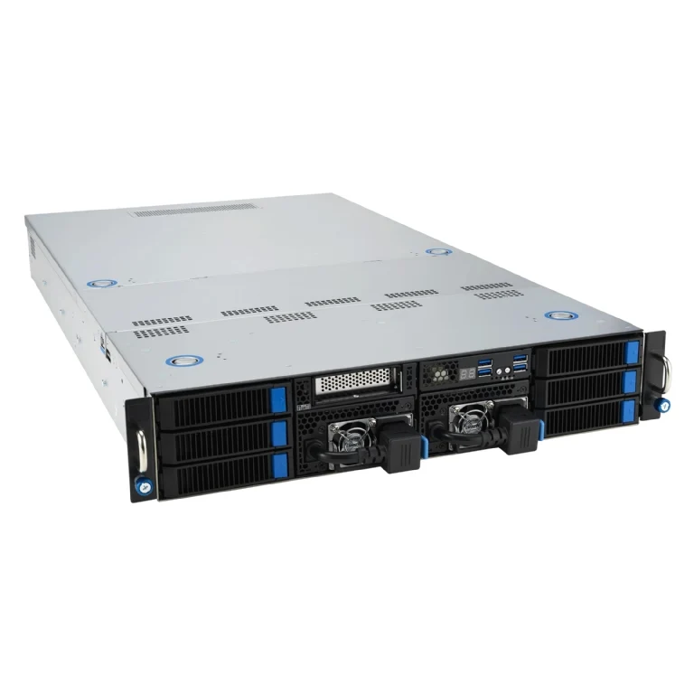 ASUS ESC4000A-E12 2U Rackmount Single 9004 Series AMD EPYC GPU Server - 6x Hot-Swap Bays - 4x GPU Support - Dual 3000W PSU